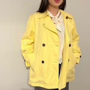 Barbour Denim lemon Cotton  Jacket with two-point fastening